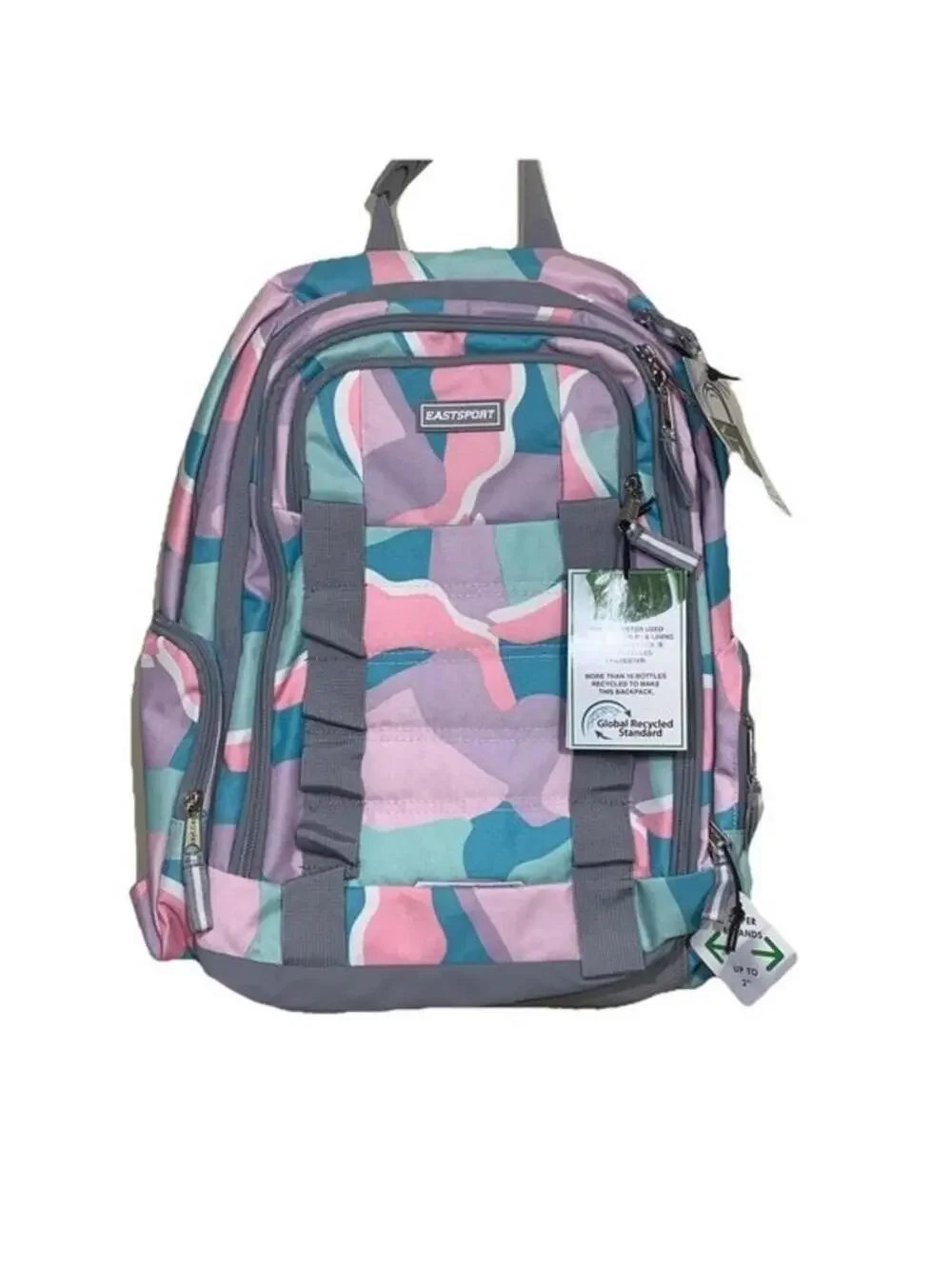 Eastsport Unisex Expandable Team Recycled Backpack, Abstract Joy Outdoor Camping